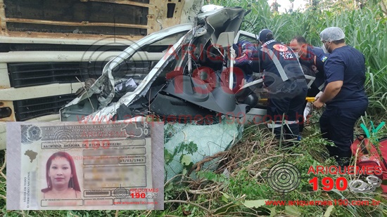 FATAL: Colisão entre carro e carreta na BR 364 mata mulher