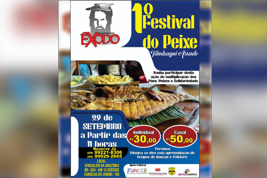 ASSADO OU FRITO: 1° Festival do peixe na Jerusalém da Amazônia acontece neste mês