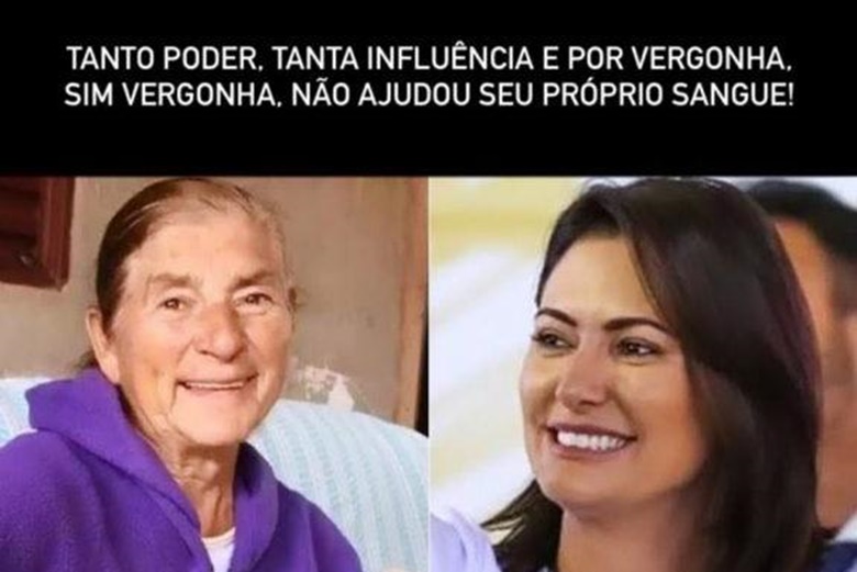 'SEU MERDA': Michelle Bolsonaro xinga o primo após ele dizer que ela não ajudou a salvar avó