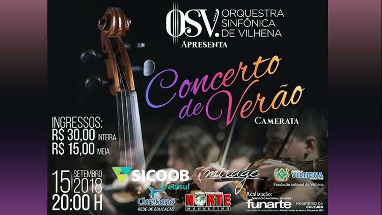 EVENTO: Orquestra Sinfônica de Vilhena apresenta ‘Concerto de Verão’