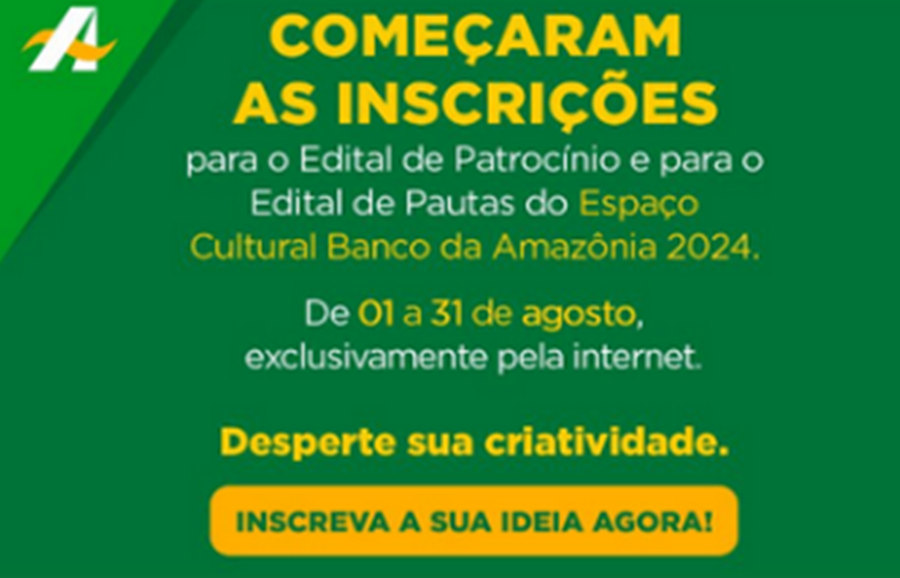 2024: BASA abre inscrições para editais de Patrocínio e Pautas do Espaço Cultural