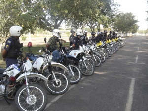 Companhia de Trânsito realiza treinamento para motociclistas militares