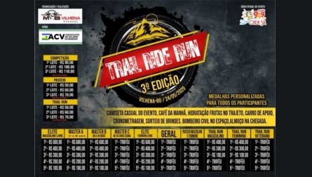 TRAIL RIDE: Inscrições para o maior evento de ciclismo de Vilhena já estão abertas