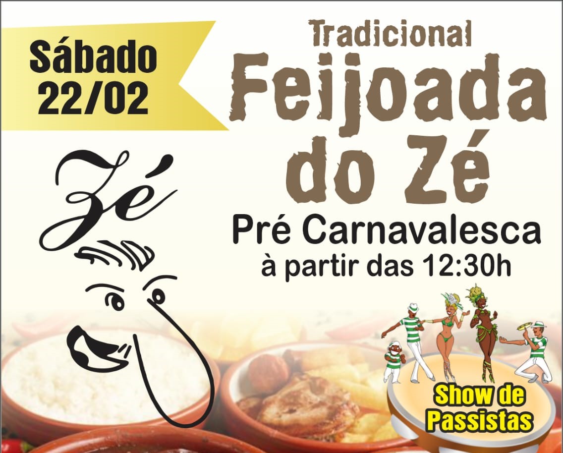 IMPERDÍVEL: Vem aí a tradicional Feijoada do Zé Beer e o Pré-carnaval  