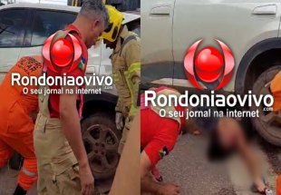 VÍDEO: Mulher fica presa embaixo de carro em grave acidente na Rio de Janeiro