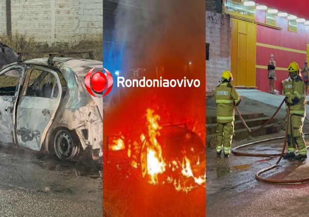 SINISTRO: Carro é destruído por incêndio em avenida de Porto Velho 