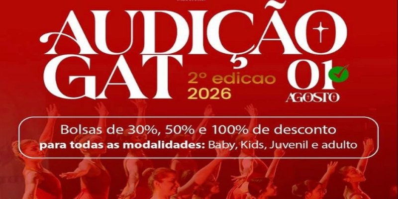 OPORTUNIDADE: GAT Studio de Dança abre inscrições para audição com bolsas de até 100%