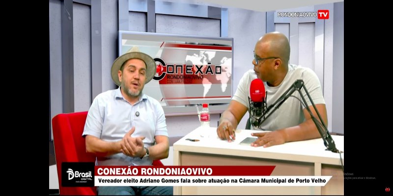 CONEXÃO RONDONIAOVIVO: Ver. eleito Adriano Gomes explica como pretende atuar em Porto Velho